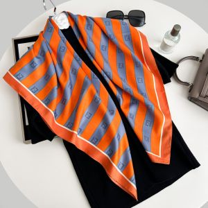 New Lightweight Breathable Silk Scarf with Letter Print for Women Spring Season 2025 Origin China Polypropylene Material