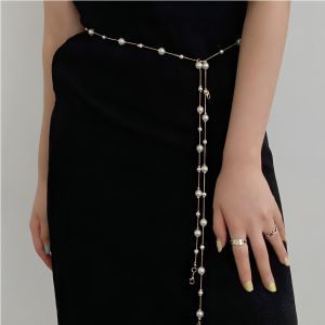YUYOU | Elegant Pearl Waist Belt for Dresses Waist Shaping