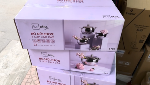 Bộ 3 nồi Inox 304 đúc liền 3 lớp hình táo Fivestar Plus FPB3006 size 18/20/24cm - Bảo hành 25 năm