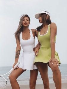 Gitan 2024ชุดตีเทนนิสโยคะของผู้หญิงการออกกำลังกายกลางแจ้งเสื้อผ้าวิ่งแฟชั่นชุดฝึกชุดตีเทนนิส