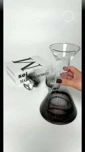 1.5L เรขาคณิตเหยือกแก้วถ้วย Borosilicate น้ำ Carafe กาน้ำชากาต้มน้ำเหยือกน้ำเครื่องดื่มสีสันสดใส