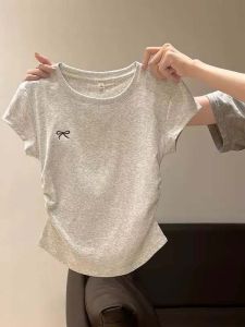Áo Thun Cổ Tròn Tay Ngắn Giúp Gọn Người