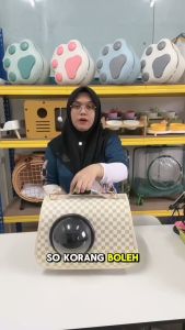 Checkered Backpack Pet Carrier / Sling Pet Bag / Shoulder Carrier / Cat & Dog Travel Bag
