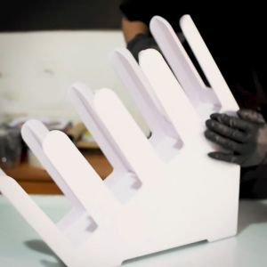 Rak Paper Cup Double Bar / Organizer Paper Cup Coffee 8 Slot PVC Board