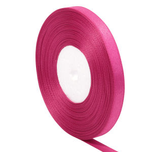 25Yards/Roll Hot Pink Satin Ribbon 1/1.5/2/2.5/3.8cm Ribbons For DIY Christmas New Year Wedding Party Gifts Wrapping Decoration