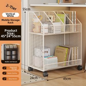 evesigar | Mobile Storage Cart Book Shelf