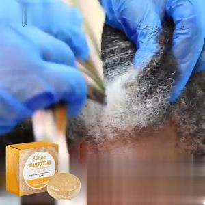 EELHOE 65g Ginger shampoo soap promotes hair growth Sabun Sampo Jahe,prevents hair loss smoothes hair repairs dry and damaged hair nourishes the scalp removes dandruff and relieves itchy scalp.