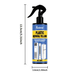 Plastic Yellow Removal Spray - Suitable for Air Conditioners Refrigerators Car Headlights Panels Appliances and Electronics