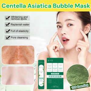 Centella Asiatica Bubble Mask Pores Blackheads Acnes Removal Cleaning Clay Mask Automatic Foaming Deep Cleansing Oil Control Mask