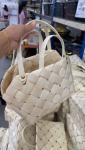 Rattan Doorgift Bag Anyaman Rotan Basket Handmade Wedding Goodie Bag Cenderahati Bakul Hamper Fruit Basket
