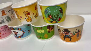 ถ้วยไอศรีม 260 cc ปาก 90 ปาก 95 คละลาย สวยงาม/ยกลัง 1000/ใบ