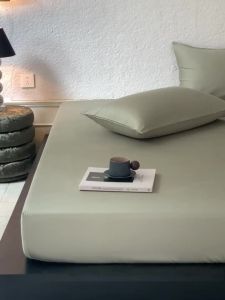 Luxury Silky Pillow Case Natural Bamboo Lyocell Fiber Pillowcase Smooth Cool Feeling Grey Solid Home Pillow Cover 48*74cm*2pcs