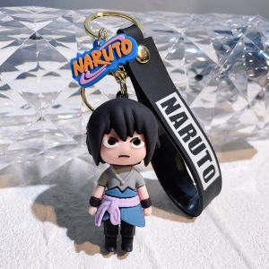 Cartoon PVC Naruto Anime Peripheral Toy Doll Keychain Naruto Silicone Figure Car Key Chain Christmas Halloween Gift