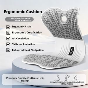 Tailbone Pressure Relief Orthopedic Seat Cushion with Back Support
