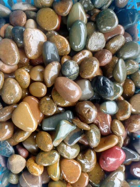 หินแม่น้ำเบอร์ 5 หินกรวด 10 กิโลกรัม สำหรับปลูกและจัดสวน