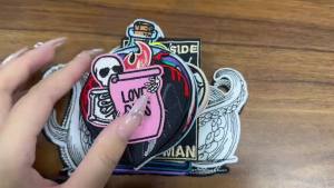 Punk Horror Patch Skull Embroidered Patches For Clothing Sticker Biker Patch Iron On Patches On Clothes DIY Sewing/Fusible Patch