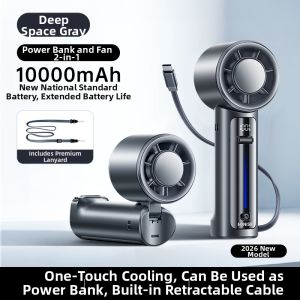 Miniso | Mini Portable Charging Fan with Long Battery Life for Outdoor Use Desktop Quiet Cooling USB