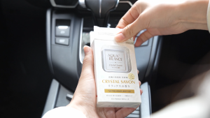 AQUABLANCE Clip On Car Freshener Fragrance Set | 2 Clips & 2 Refills – Perfect for Cars and Fans | Musk & Savon Scents