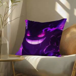 Bandai | Pokemon Anime Decorative Cushion Cover Soft Short Plush Pillow Cover For Sofa Bedroom Living Room Home Decor Gift