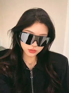 Kacamata Sepeda Viral Anti UV Kacamata Hitam Besar Vintage Sport Sepeda Man Or Woman Sunglasses