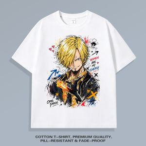 Bandai | One Piece Short-sleeved T-shirt Pure Cotton Japanese Anime Style Suitable for Children and Adults Fashionable Top
