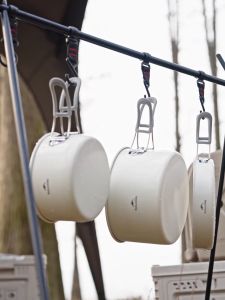 Cooking Set Ceramic Non Stick Naturehike CNK2450CF013 Nesting Alat masak Ultralight Camping Anti Lengket Hiking Panci Penggorengan Kettle