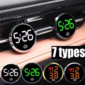 New Luminous Electronic Watch Touch Lighting Clock Car Dashboard Vent Waterproof Stickable LED Electronic Watch Car Decoration Accessories