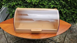 กล่องขนมปัง ไม้ ฝาอะคริลิค 25x39ซม. สูง 19 ซม.