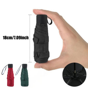 Mini Ultralight Pocket Womens Small Windproof Folding Umbrella Travel Compact Rain Mens Umbrella Sunscreen Umbrella Outdoor Um