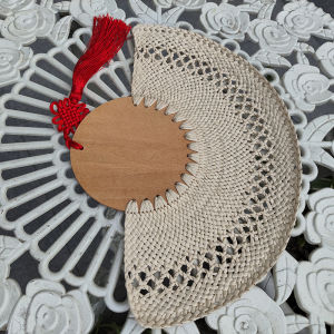 Summer Cooling Hand Fan Craft Grass Woven