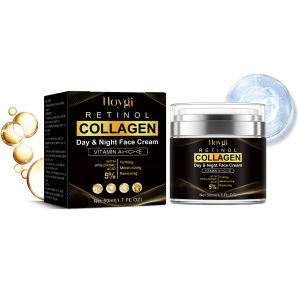 Hoygi Retinol Collagen Day Night Face Cream Hyaluronic Acid For Men Moisturizer Products Day Night Cream Neck Hand Skin Care For Face With Retinol And Hyaluronic Acid Day Night Anti Aging Skincare Facial Moisturizer(50ml)