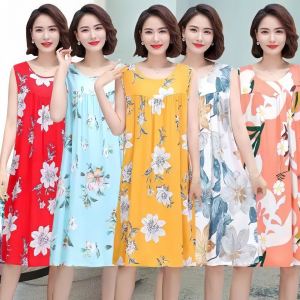 Oversized Sleeveless Cotton Summer Sleep Dress