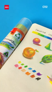 Deli C112-12 Enovation Wood Free Colored Pencil 12 Colors/Tube