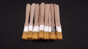 1/5/10pcs Yellow Nylon Square-Wash Paintbrushes Mini Solid Wood Handle For Clean The Dust And Students Art Painting Oil Brushes