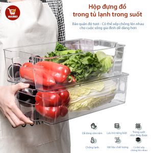 Hộp Đựng Thực Phẩm Trong Tủ LạnhHộp bảo quản thực phẩmHộp đựng tủ lạnhộp đựng đồ nhà bếp Hộp nhựa xếp chồng lên nhau khay đựng tủ lạnh