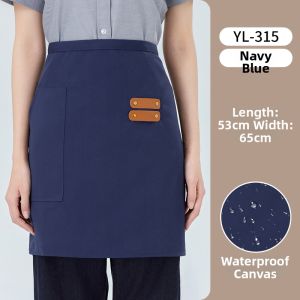 Waterproof Canvas Half-Apron for Café and Food Service
