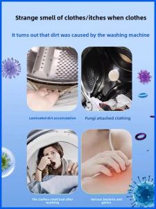 MONLEYTA | Deep Cleaning Washing Machine Cleaner Oxygen Burst Powder Automatic Sanitizing Roller Stain Removal Powerful De-scaling Agent