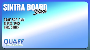 Printing View - QUAFF Black PVC Sintra Sheet 3mm | A3/A4 (10pcs/pack)