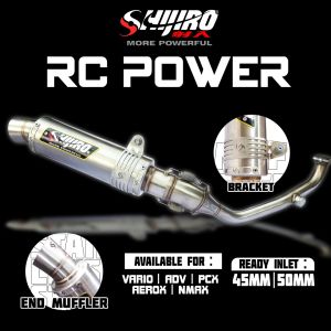 KNALPOT SHIJIRO RACING TYPE RC POWER FOR AEROX N-MAX VARIO PCX ADV