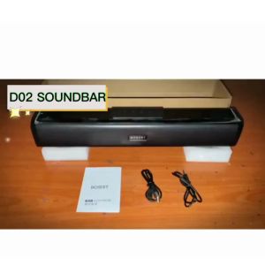 BOSEBT D01 D02+ Rainbow Colourful light Soundbar Wireless bluetooth speaker (38cm length) Rechargeable 3D Surround Sound Portable Speaker