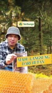 Honey Multiflora SARIBUNGA +Royal Jelly+Propolis+Bee Pollen - Madu SARIBUNGA Grade A+ Natural Honey