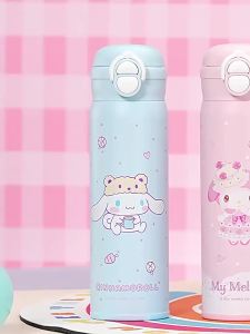 X&W for Sanrio Thermos Cup Hello Kitty Kids 316 Stainless Steel Cartoon Insulated Water Bottle Portable Vacuum Flask for Gift