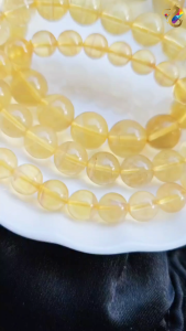 Collection Ceiling Grade Goldish Yellow Wealth Fluorite Bracelet