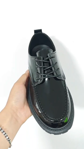 Mens Casual Leather Shoes New Business Suit British Style Black High-End Mens Wedding Groom