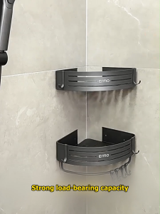 KEVE No Drill Corner Shelf Bathroom Organizer Rack Wall Organizer Bathroom Shelf Toilet Sshower Caddy Organizer