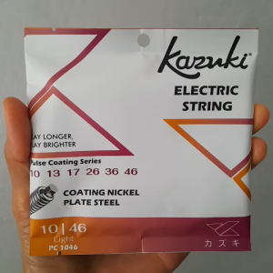 สายกีต้าร์ไฟฟ้า kazuki สายเคลือบPulse Coating กันสึกกร่อน คุณภาพดี (1ชุดครบ6สาย) แถมปิ๊ก2ตัว ส่งไว!!