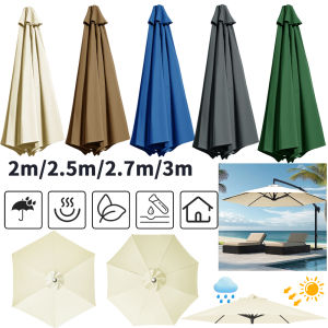 Replacement Parasol Canopy Universal Umbrella Replacement Cloth Garden Parasol Sunshade Cover for Garden Patio Yard Beach Pool