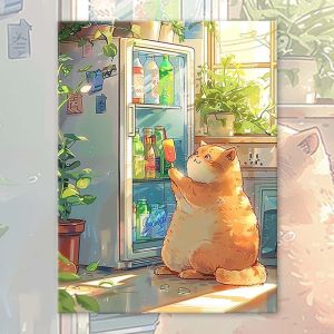BILIBILI | Oil Painting By Numbers Kits Cute cat Art Collection Paintings DIY Acrylic Paint By Numbers for Adults Home Decor