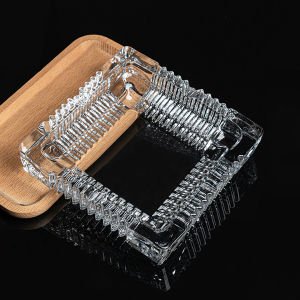 Buy Here ที่เขี่ยบุหรี่ แบบสี่เหลี่ยม และ แบบกลม แก้วสีใส ที่ทิ้งก้นบุหรี่ Ashtray