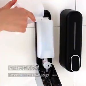 EX - Dispenser Tempat Sabun Cair New Model Liquid Soap Dispenser Single 350ml ABS Transparan